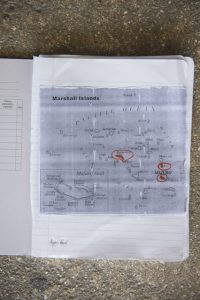 A student's personal map of the Marshall Islands