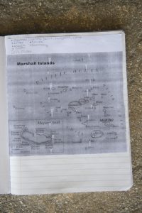 A student's personal map of the Marshall Islands
