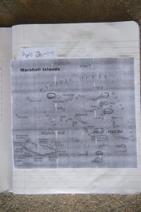 A student's personal map of the Marshall Islands
