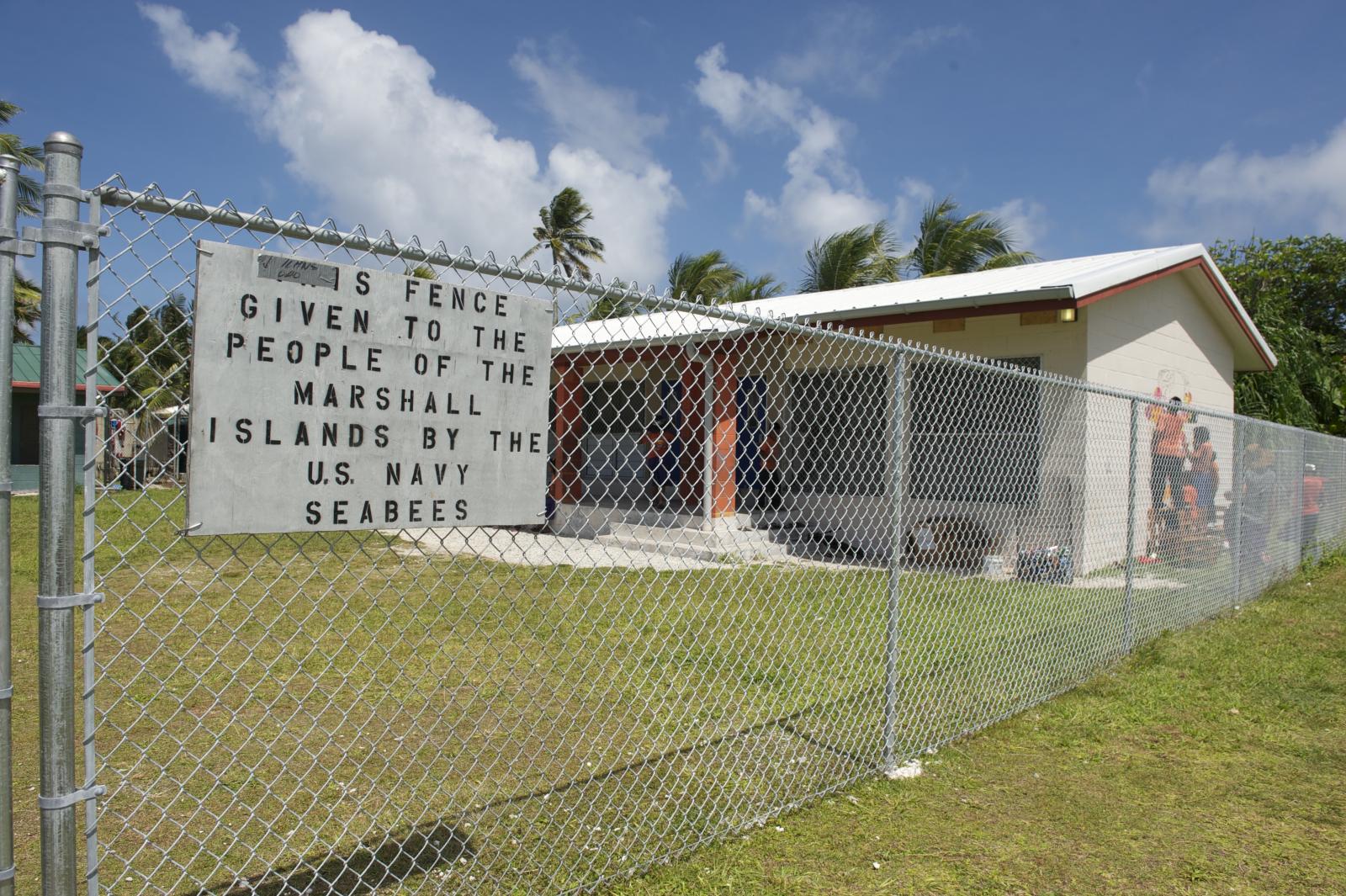 Fence given to the people of the Marshall Islands by the U.S. Navy Seabees