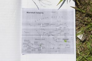 A student's personal map of the Marshall Islands