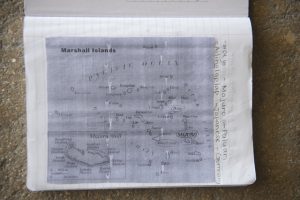 A student's personal map of the Marshall Islands